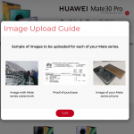 Comprobante de compra del Huawei MATE 30 Pro