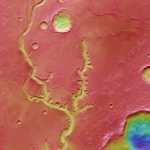 Planet Mars otroliga bilder vatten dalen