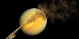 Planeten Saturnus nymånar