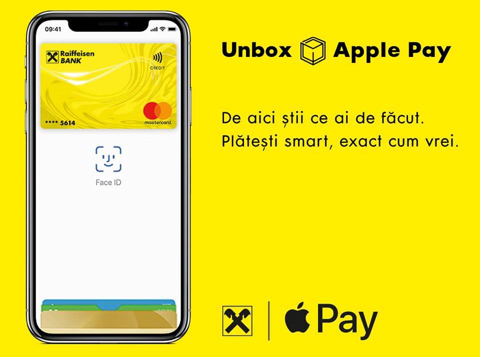 Anuncio de Raiffeisen Bank Apple Pay Rumania