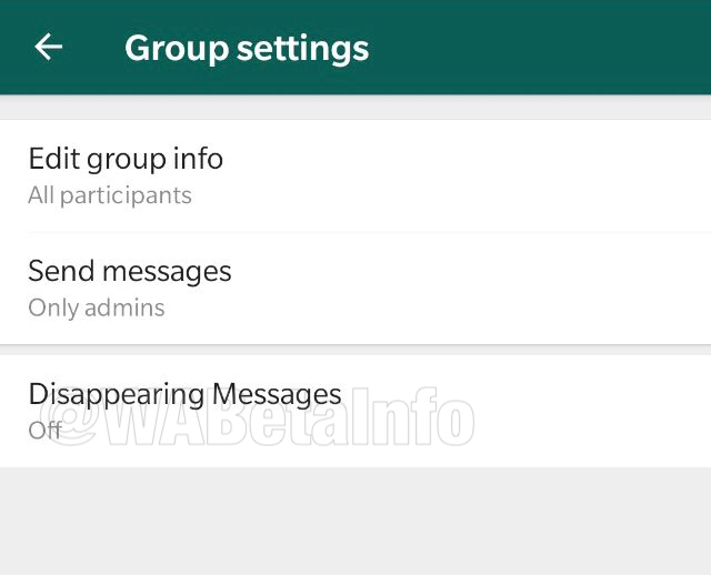 Activación de autodestrucción de mensajes de WhatsApp