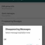 WhatsApp messages self-destruct duration