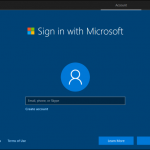 Windows 10 installation microsoft account online