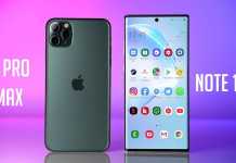 iPhone 11 Pro Max FÖRSTÖR Samsung GALAXY Note 10 Plus autonomi