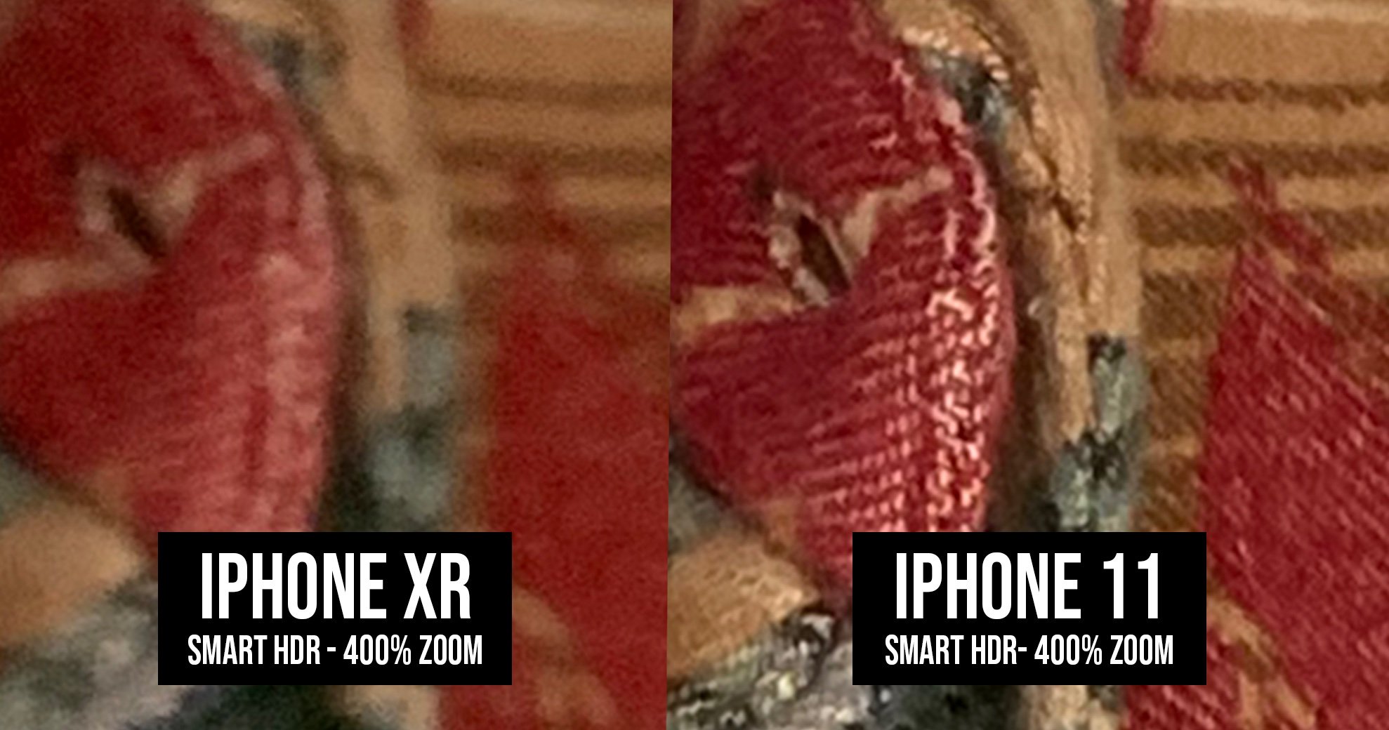 iPhone 11 photo comparaison d'objets de fusion profonde iphone xr