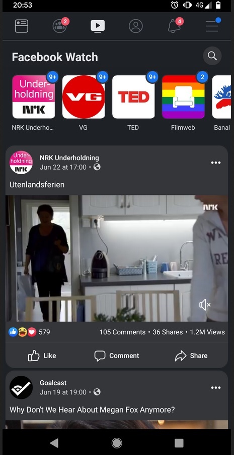 Facebook mörkt läge för Android