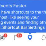 Facebook shortcuts options