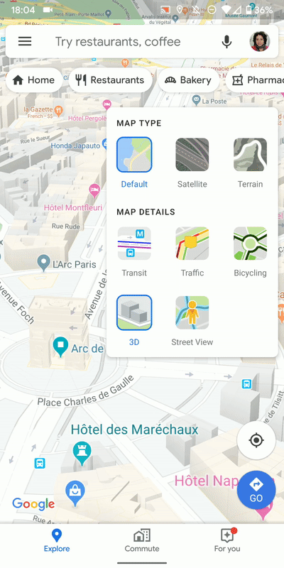 Google Maps-format 3d-kortapplikationer