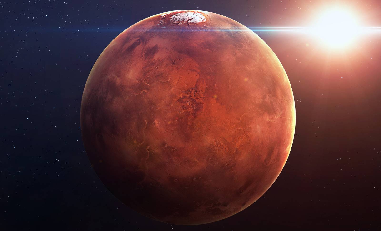 Het GEWELDIGE beeld Planeet Mars gepubliceerd door NASA