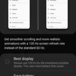Samsung GALAXY S11 uppdateringsfrekvens 120 Hz