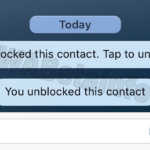 WhatsApp notificare contacte blocate iPhone