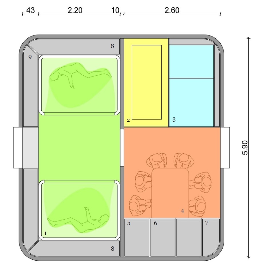 modul hibernare Planeta Marte