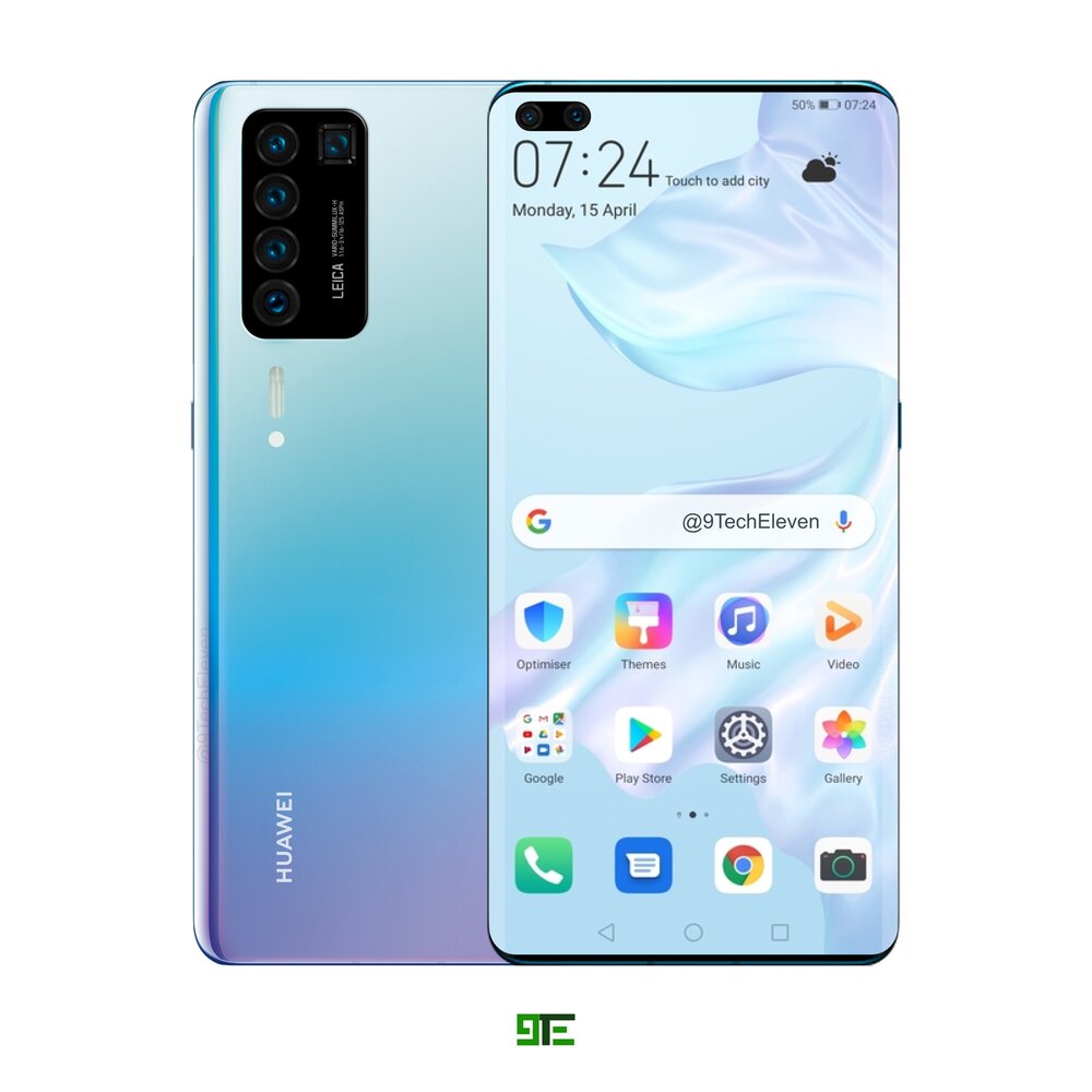 Huawei P40 PRO design clona GALAXY S20