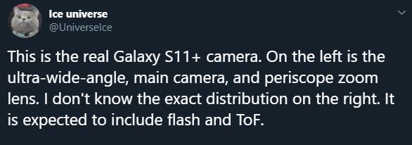 Samsung GALAXY S11 camera detalii