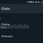 WhatsApp dark mode activation