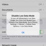 WhatsApp low data mode