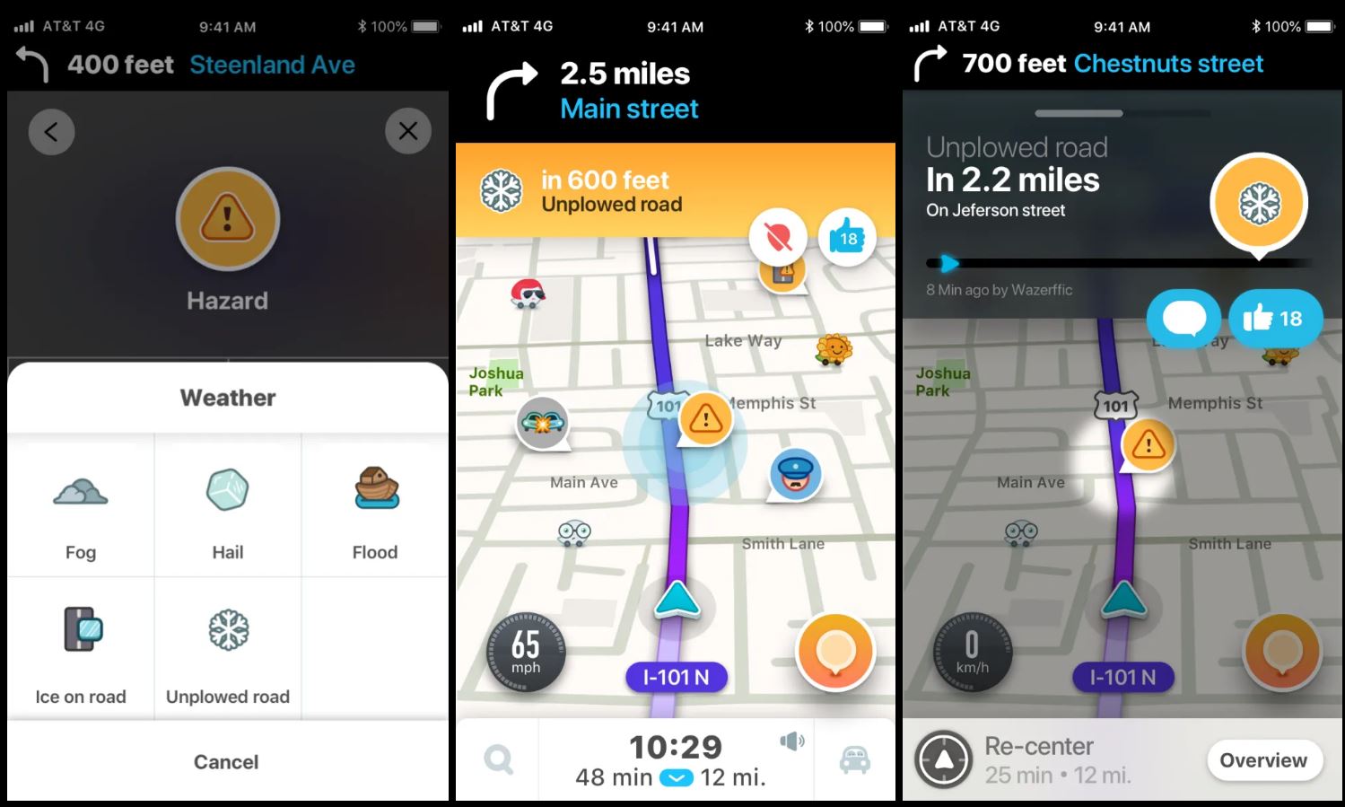 waze drum inghetat inzapezit