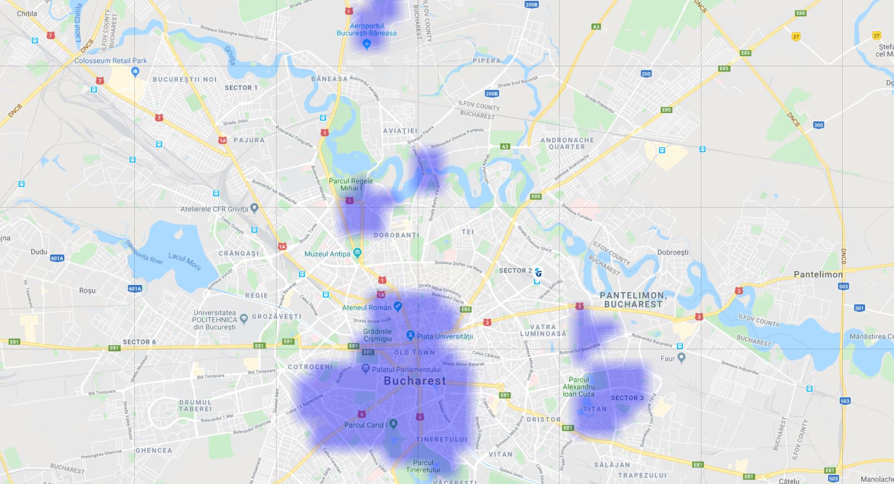 Zasięg Digi Mobil 5G Bukareszt, grudzień 2019 r