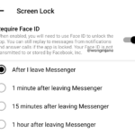 Bloqueo de Facebook Messenger para crear identificación