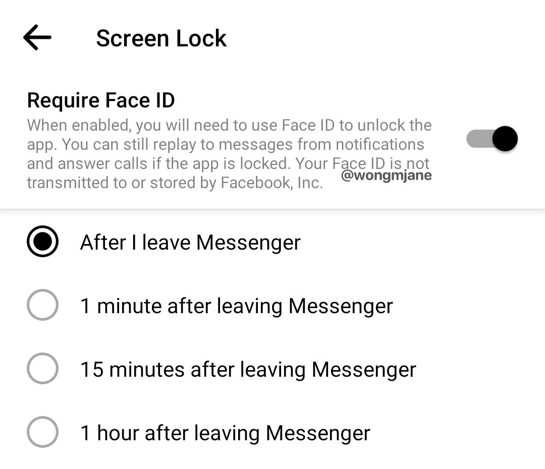 Facebook Messenger slot merk id