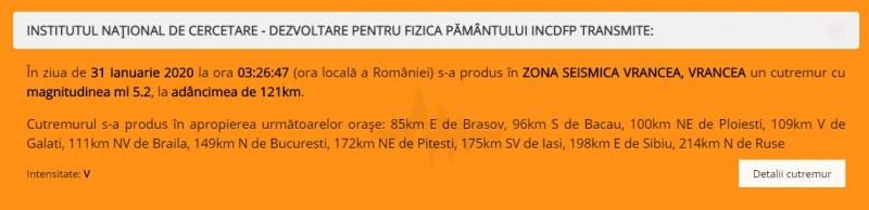 Terremoto RO-ALERT in Romania