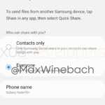 Samsung Quick Share-instellingen