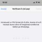 WhatsApp protectie 2 pasi