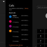 Windows 10 your phone dialer call list