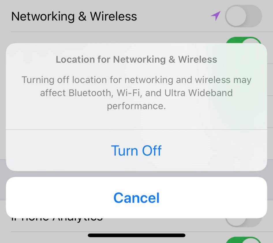 iOS 13.3.1 networking wireless