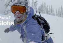iPhone 11 slofie snowboard