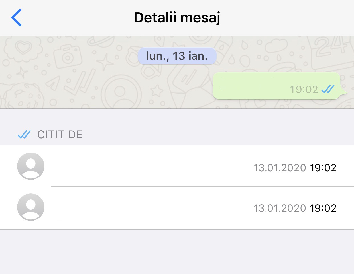 whatsapp confirmari citire mesaje grup