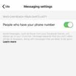 Facebook Messenger chat list strangers