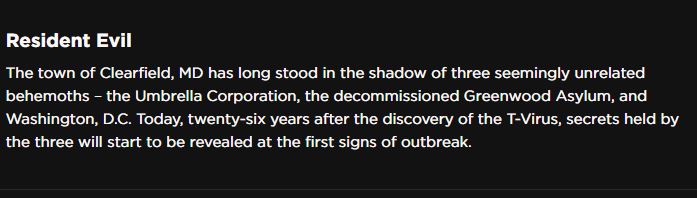 Netflix resident evil description