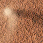 Tempête de sable sur la planète Mars