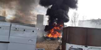 Brand eines RO-ALERT Batterie-LKWs