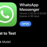 WhatsApp beta i mörkt läge för iPhone