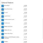 Windows 10 aplicatii optional features