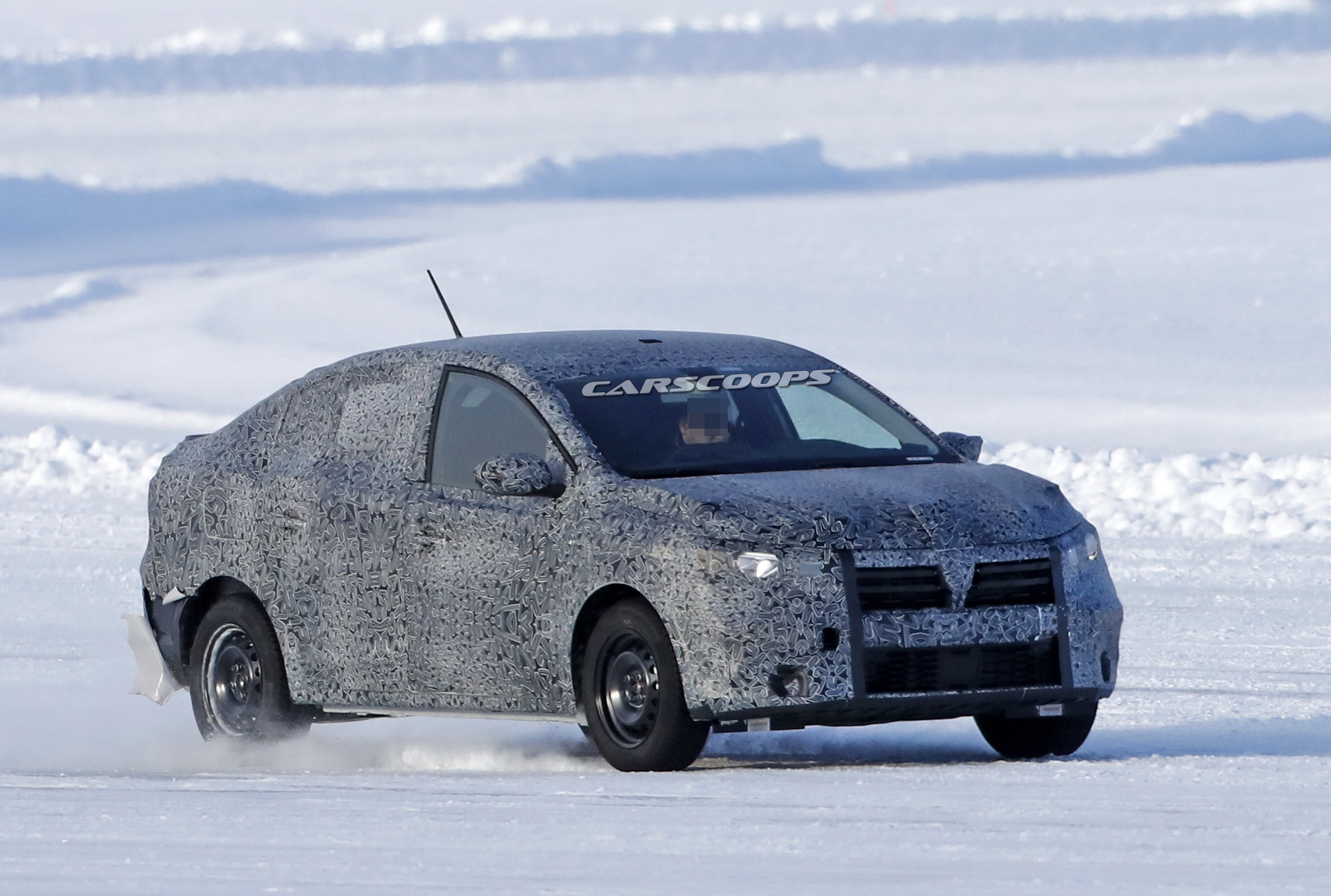 DACIA Logan obserwował odległość