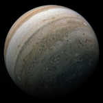 Planeten Jupiter observerad av juno
