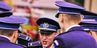 Romanian police motorcyclists