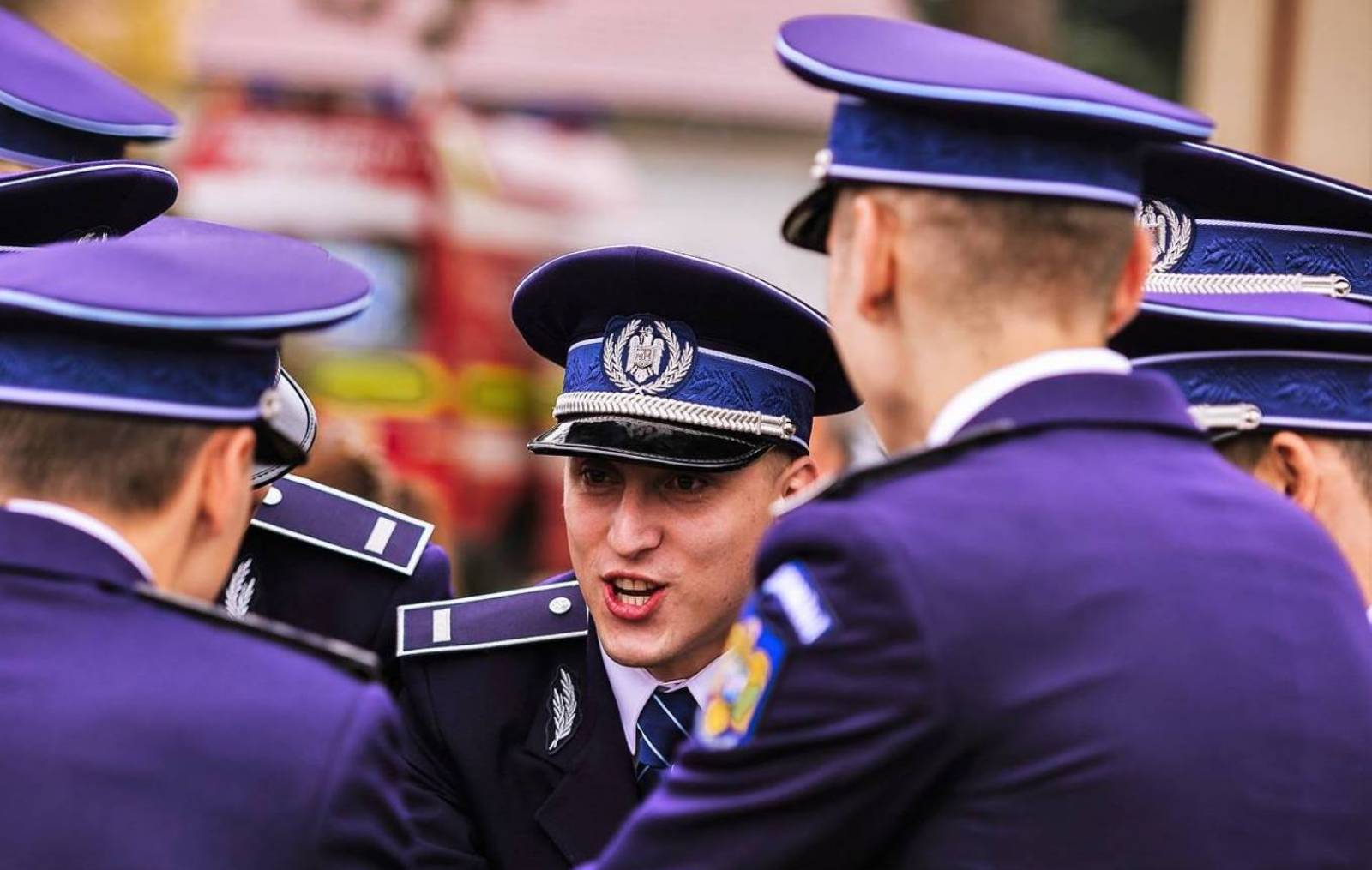 Romanian police motorcyclists