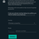 WhatsApp backup parola