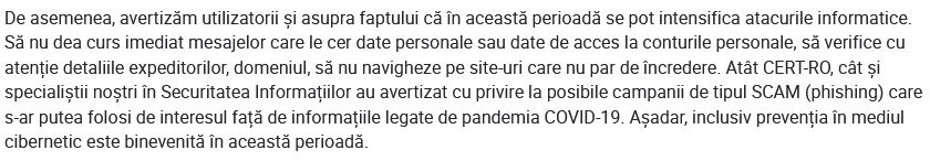 Avviso di attacco Digi Romania