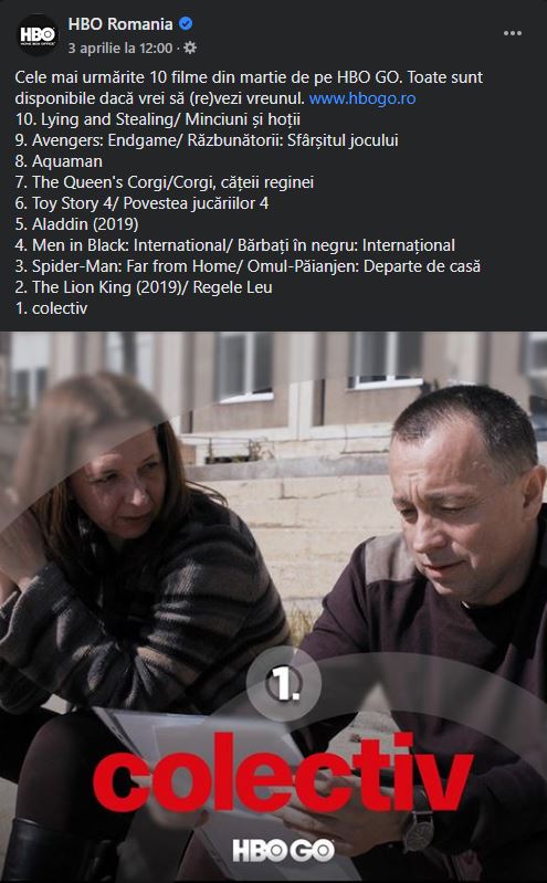 HBO Go Rumania top 10