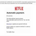 Vols de phishing sur Netflix