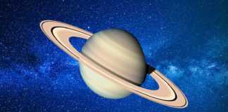 Planeten Saturnus molekyler