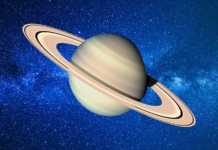Planeta Saturn nisip