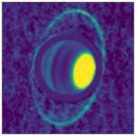 Planet Uranus ringe sammensat billede