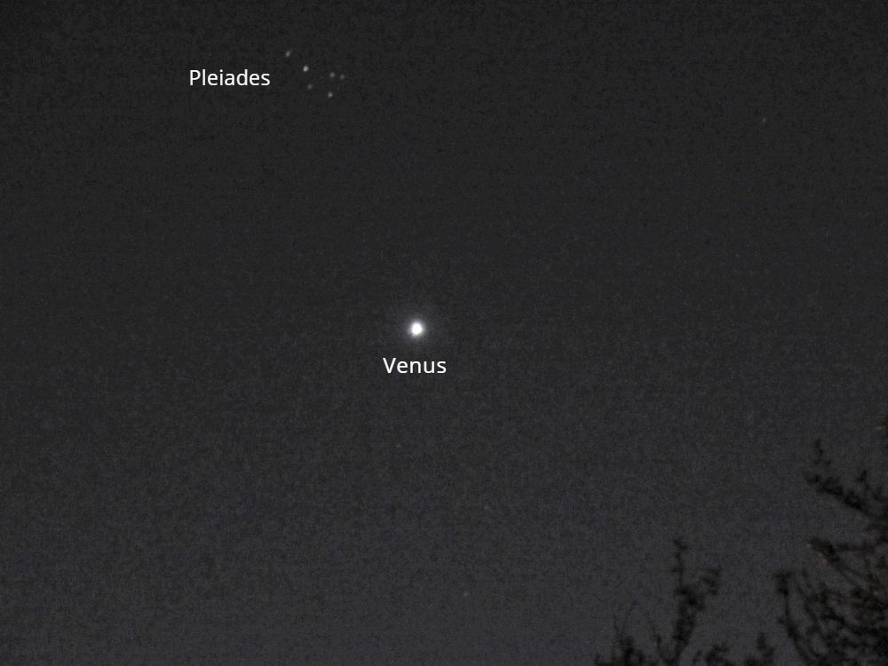 Planeten Venus pleiades nærmer sig