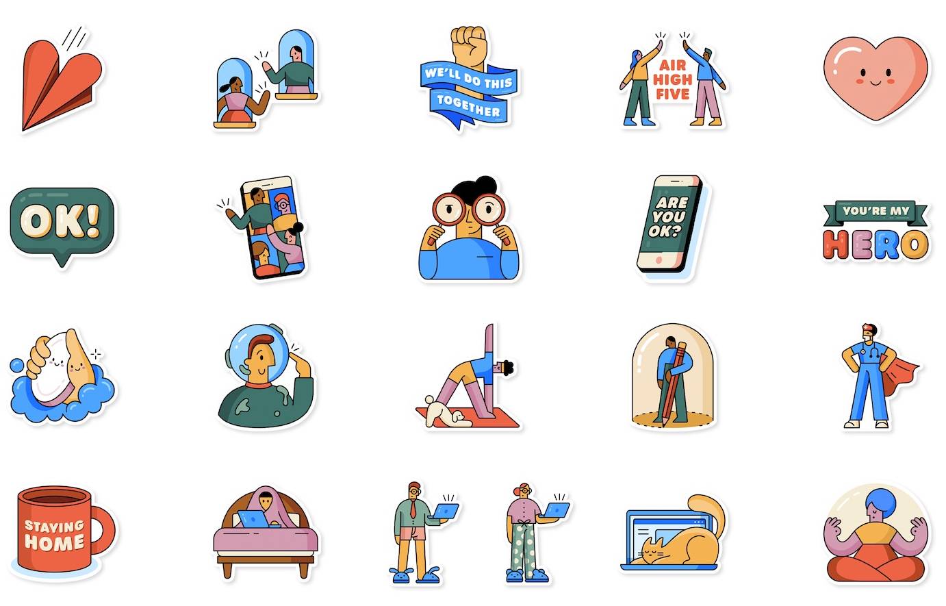 WhatsApp impreuna acasa sticker
